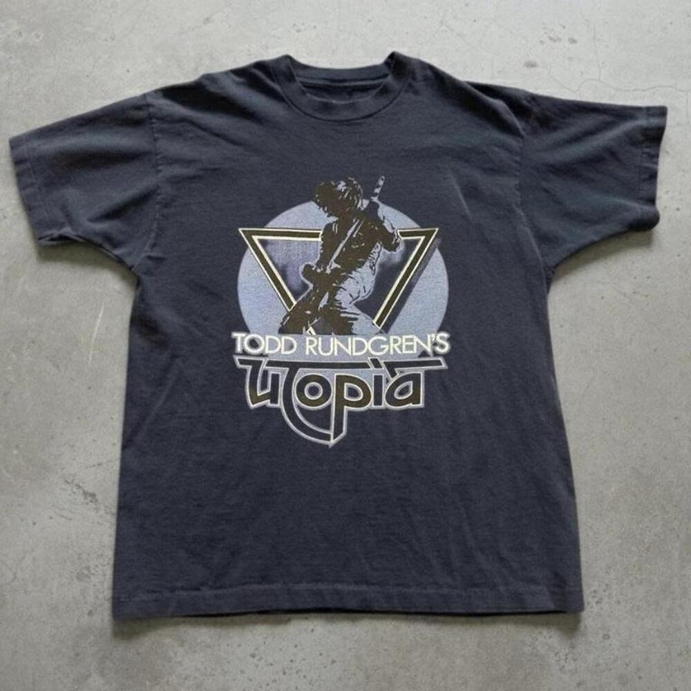 Todd Rundgren Utopia Rock Band Tee Featuring A Unique Front And Back